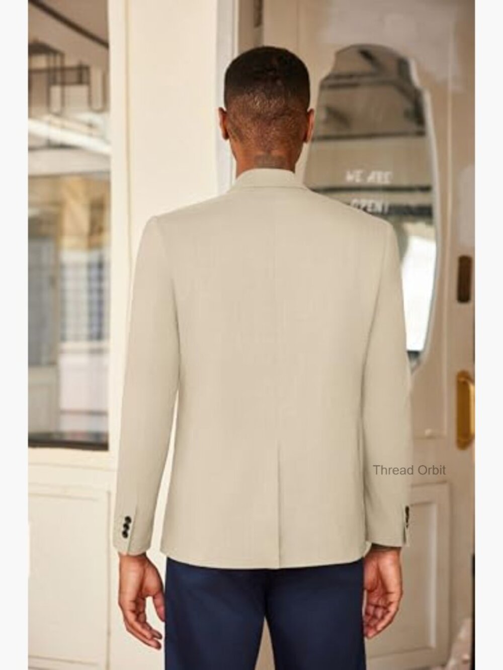 Men's Lightweight Slim Fit One Button Sport Coat Blazer - Picture 4 of 7